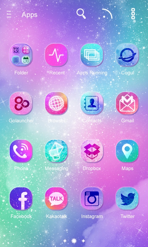 Milky Way GO Launcher Theme স্ক্রিনশট 1