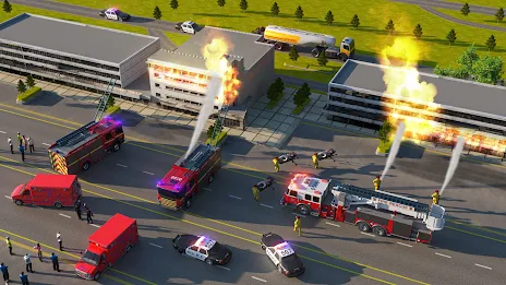 911 Rescue Fire Truck 3d Games 螢幕截圖 1