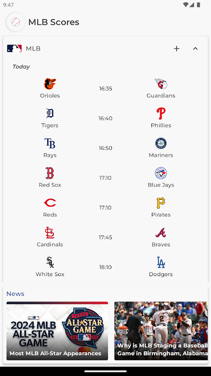 MLB Scores Ảnh chụp màn hình 0