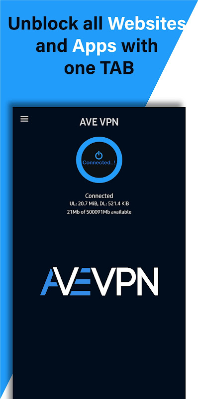 AVE VPN:Low Ping Vpn Captura de pantalla 1