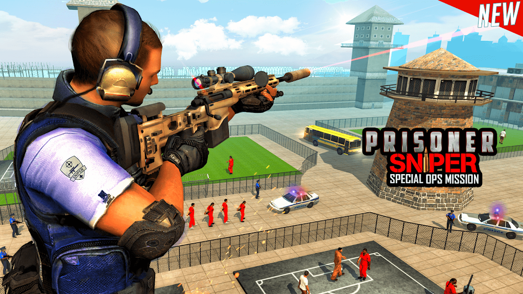 Prisoner Sniper Shooting 3D Gun Games Tangkapan skrin 1