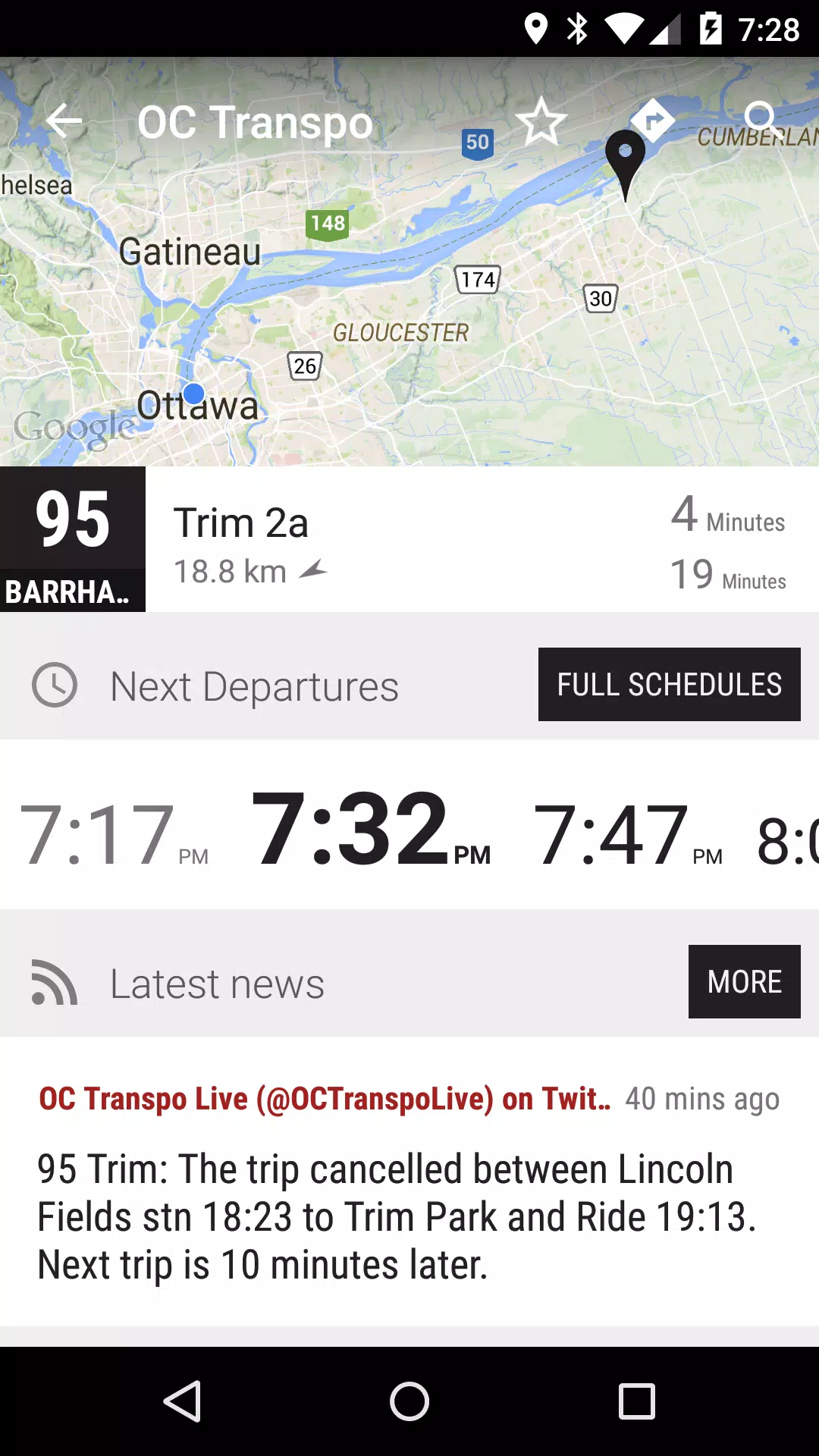 Ottawa OC Transpo Bus - MonTr… Schermafbeelding 1