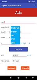 Schermata Square Foot Calculator 0