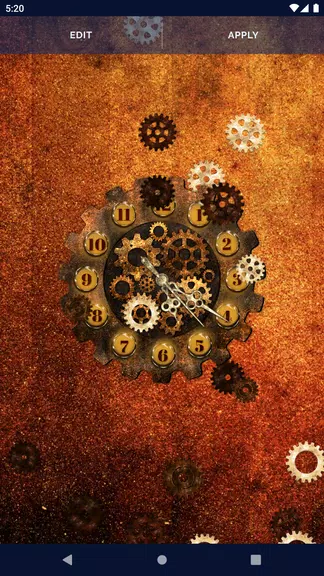 Steampunk Clock Wallpaper Ảnh chụp màn hình 3