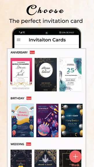 Invitation Card Maker & Ecards Ảnh chụp màn hình 1