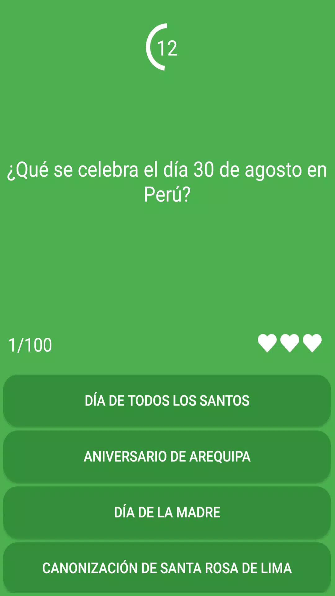 Test: ¿Cuánto sabes de Perú? Screenshot 1