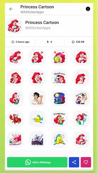 Princess Animated Stickers Tangkapan skrin 2