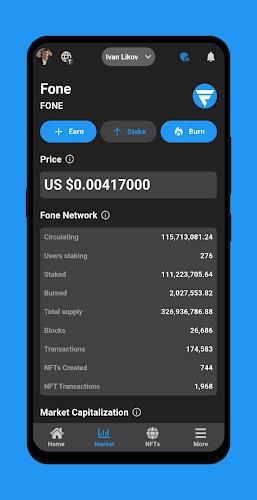 Fone Network AI, Earning, NFTs Zrzut ekranu 1