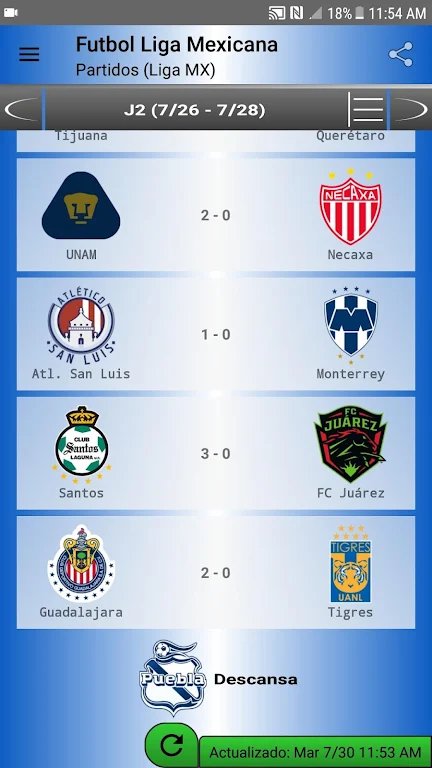 SoccerLair Mexican Leagues Tangkapan skrin 2
