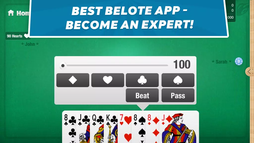 Belote Coinche - card game ဖန်သားပြင်ဓာတ်ပုံ 0