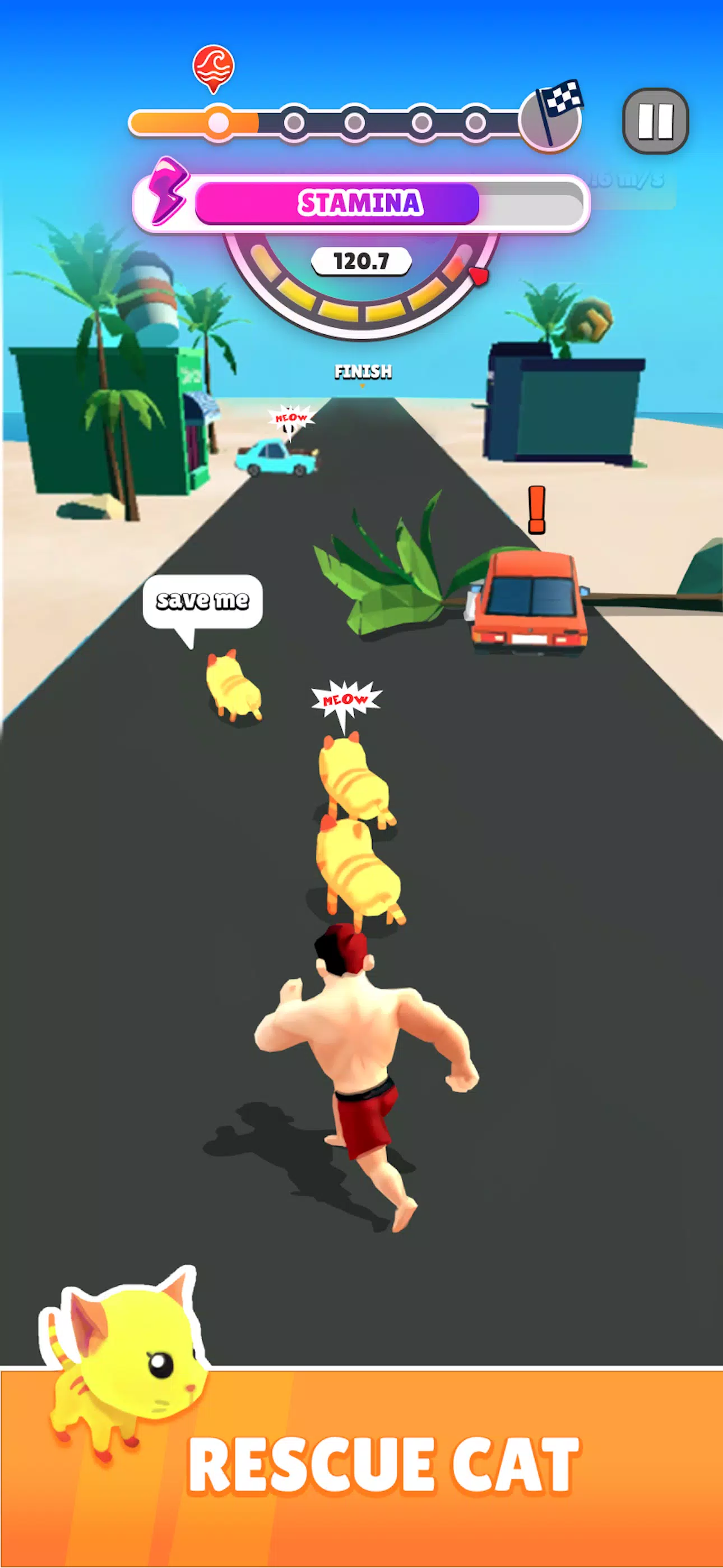 Rescue Run: Save the Cats ဖန်သားပြင်ဓာတ်ပုံ 2