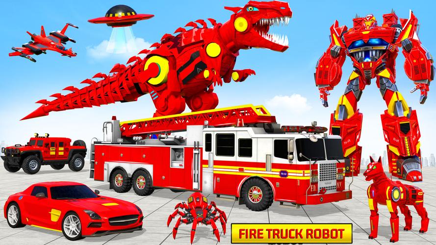 Fire Truck Robot Car Game应用截图第1张