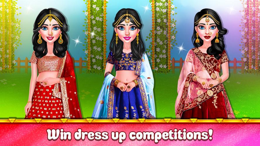 Indian Wedding Makeup Dressup Скриншот 1