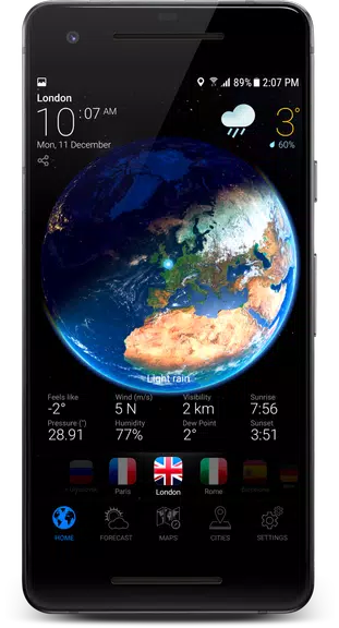 3D EARTH - weather forecast 螢幕截圖 0