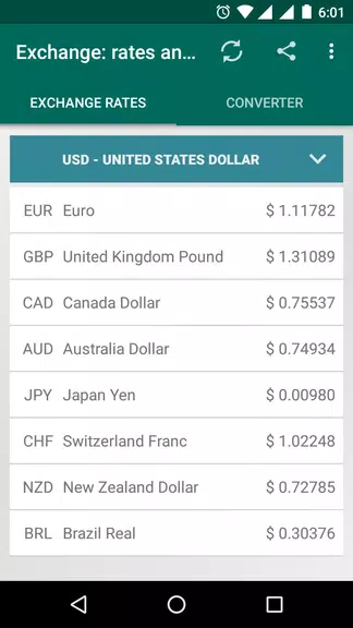 XRT: Exchange rates, converter Tangkapan skrin 0