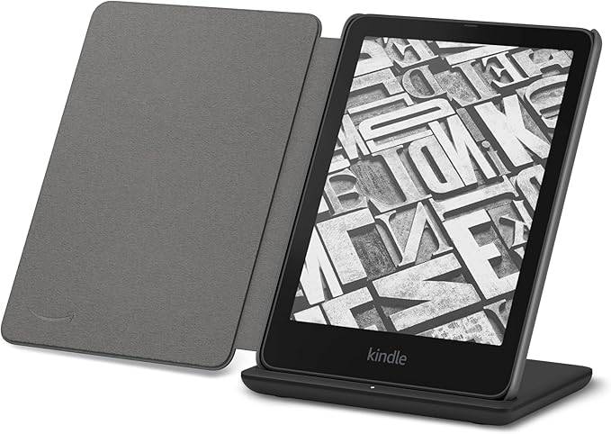 Kindle Paperwhite Signature Edition Essentials Bundle Incluso nuovissimo Kindle Paperwhite Signature Edition (32 GB) - coperchio nero, tessuto - Black e Wireless Caring Dock