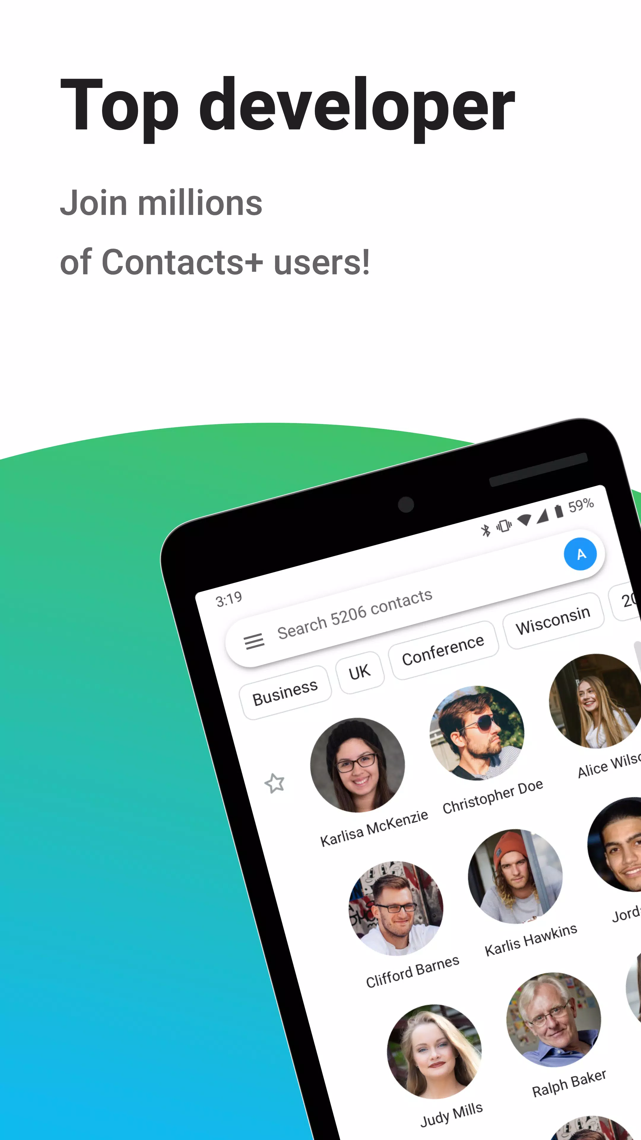 फोन बुक (Contacts +) स्क्रीनशॉट 0