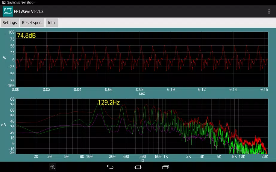 Sound monitor FFTWave Captura de tela 1