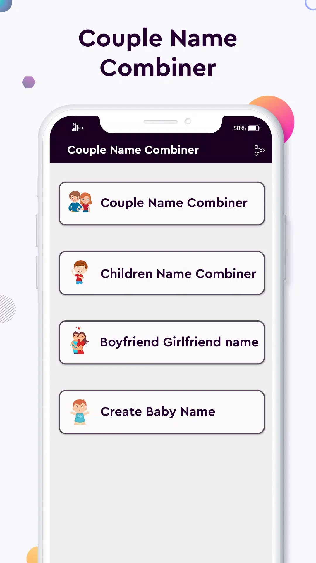 Baby name Couple Name Combiner スクリーンショット 1