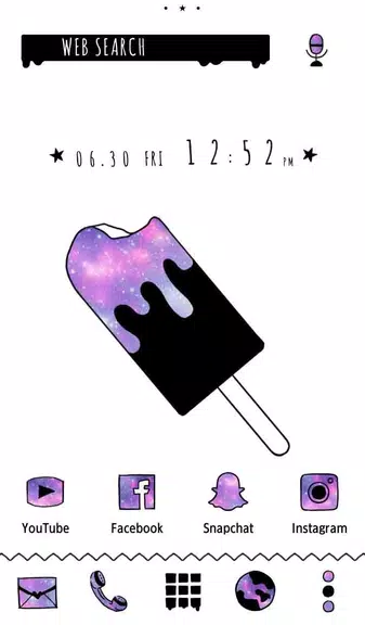 Popsicle Galaxy Theme スクリーンショット 0