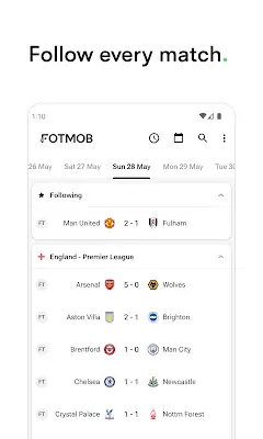 FotMob - Soccer Live Scores 螢幕截圖 0