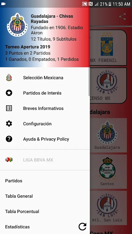 SoccerLair Mexican Leagues Tangkapan skrin 0
