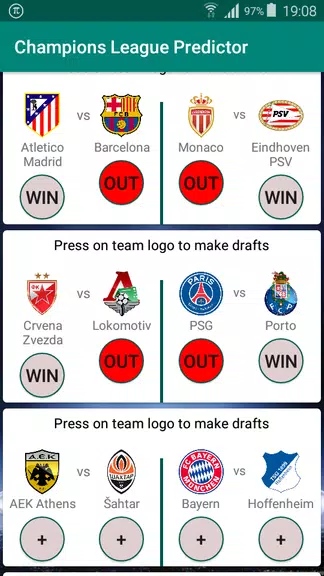 Schermata Champions Football Predictor 1