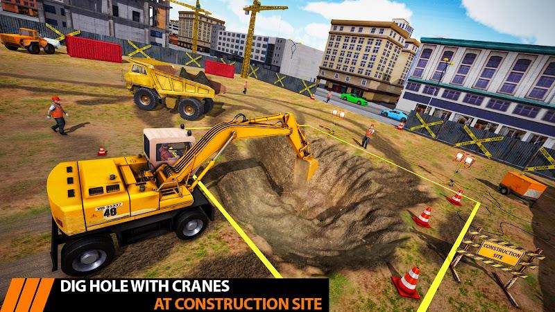 City Construction Excavator 3D Tangkapan skrin 1