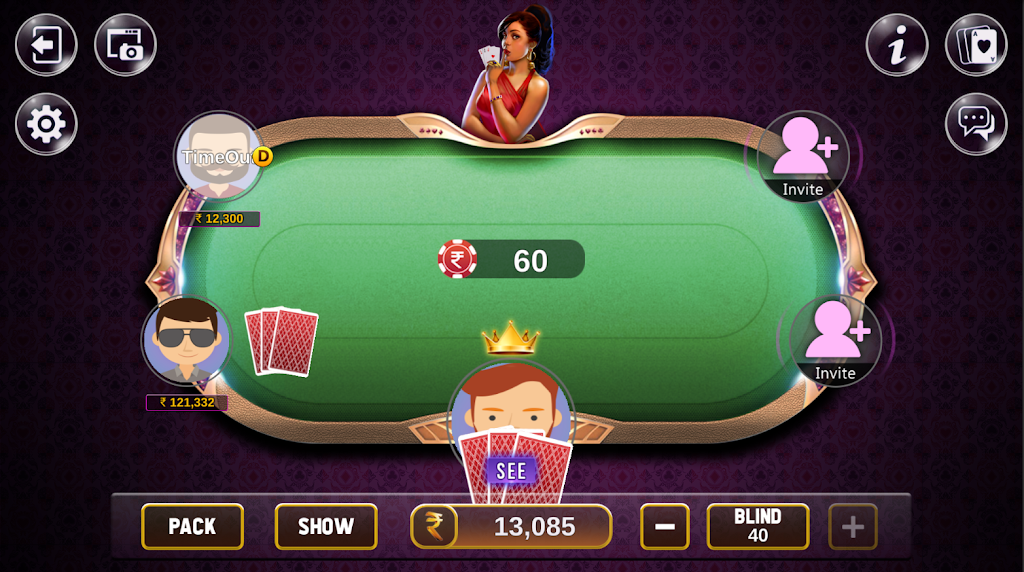 Khaal 4 Card Game ဖန်သားပြင်ဓာတ်ပုံ 1