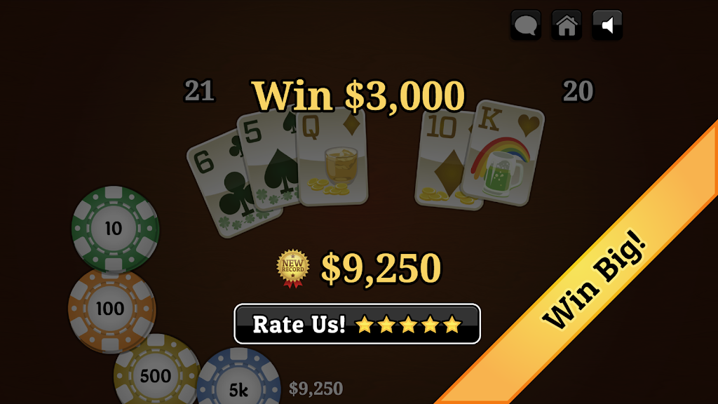 St. Patrick’s Day Blackjack Schermafbeelding 2