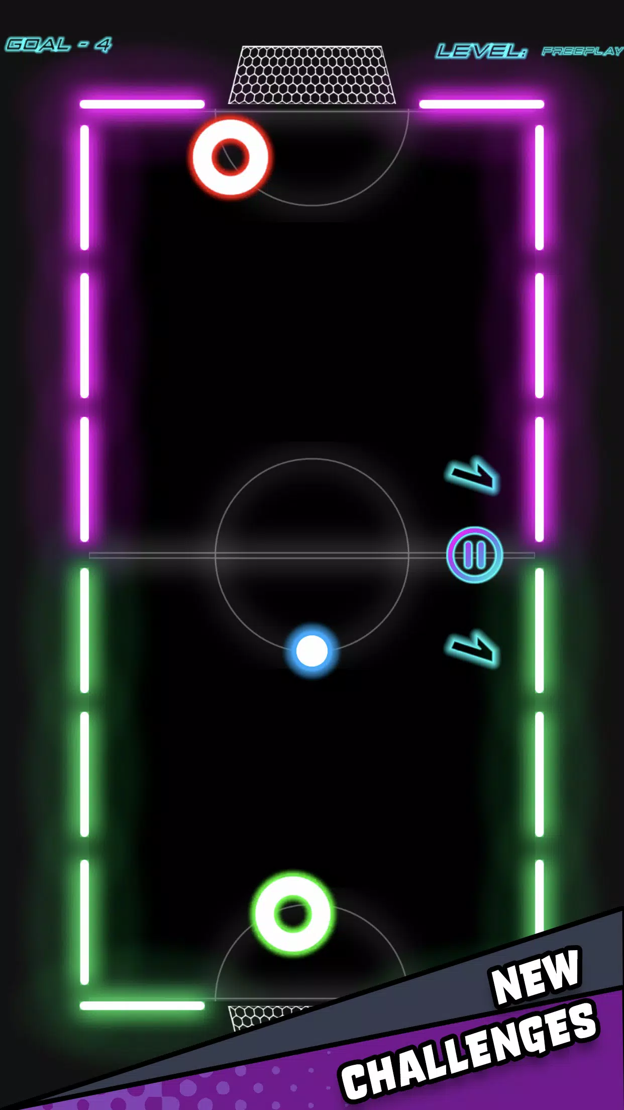 Air Hockey Glow HD Ultimate 2D Screenshot 0