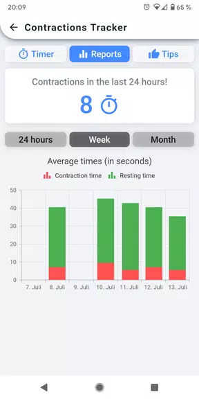 Contractions Tracker ဖန်သားပြင်ဓာတ်ပုံ 2