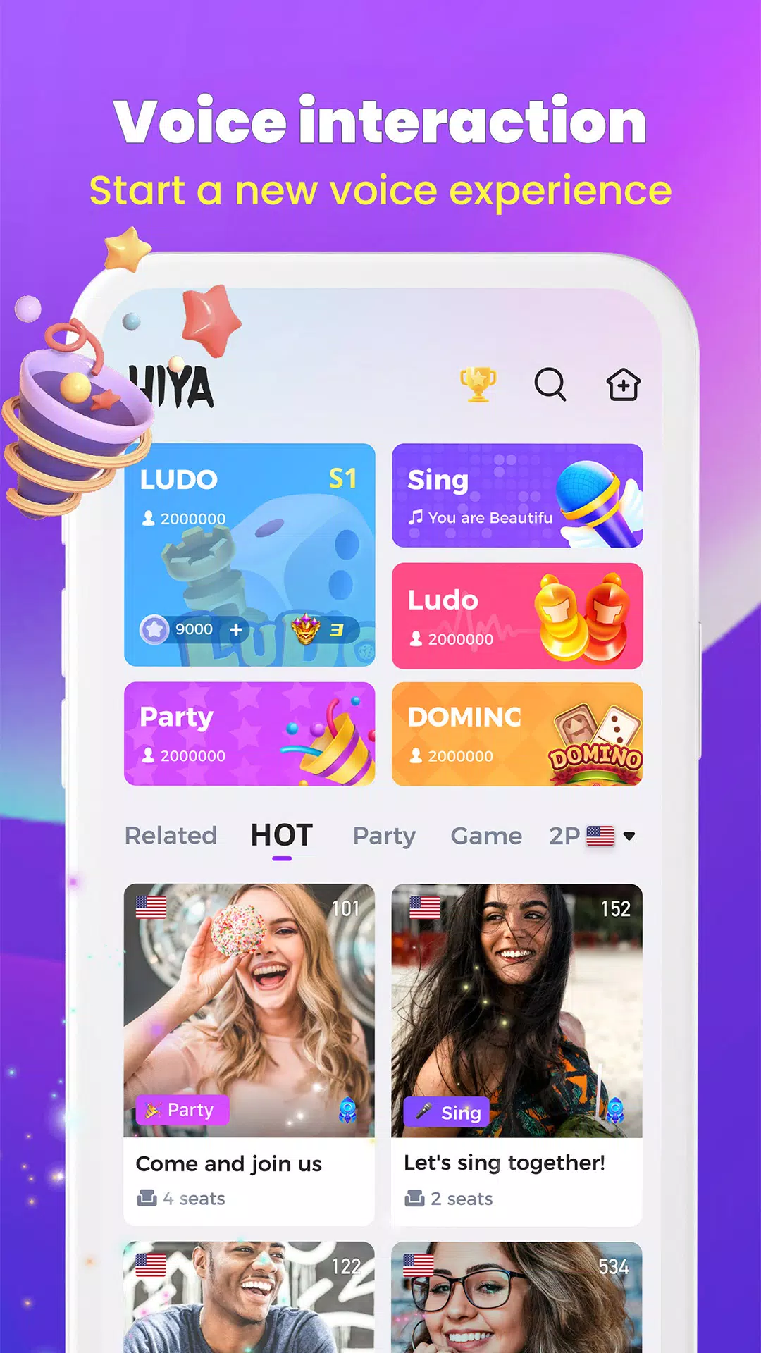 Hiya-Group Voice Chat 螢幕截圖 0