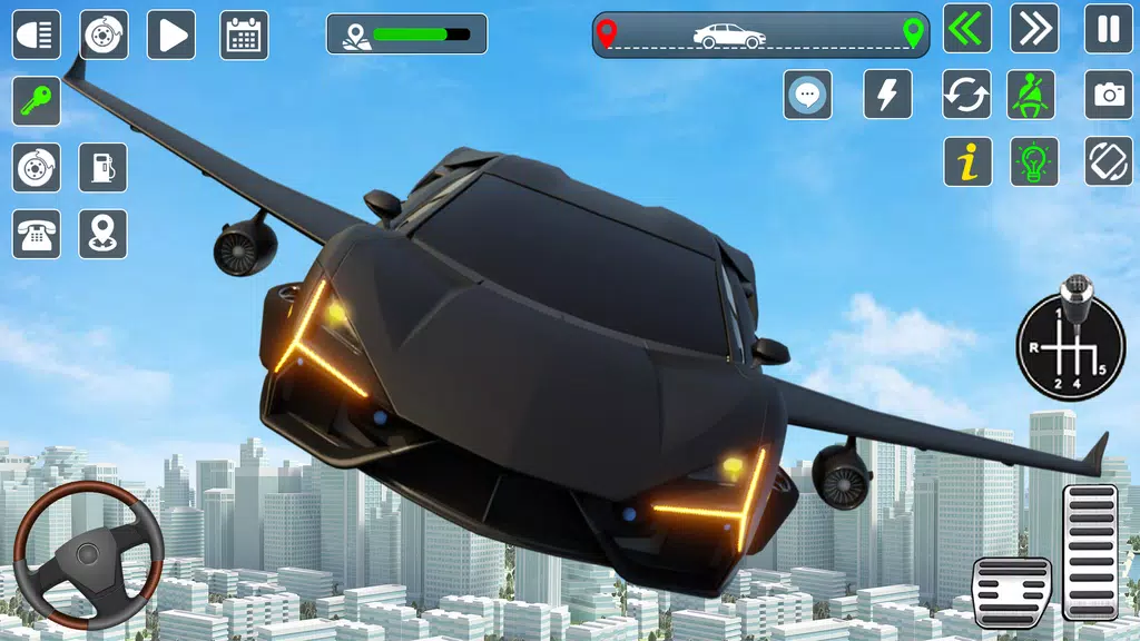 Flying Car Games Car Flight 3D Captura de pantalla 1