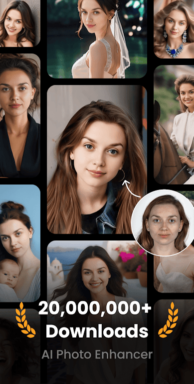 UpFoto – AI Photo Enhancer Mod ဖန်သားပြင်ဓာတ်ပုံ 0