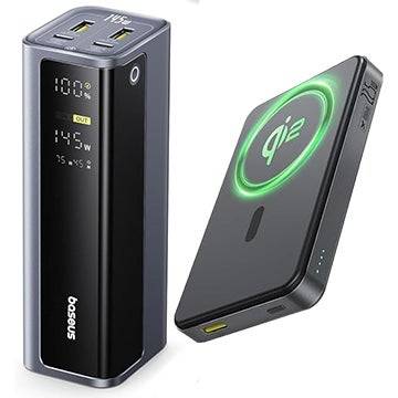 बेसस 20,800mAh 145W पावर बैंक + 10,000mAh 22.5w Magsafe QI2 पावर बैंक