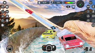 Water Slide Car Race games 螢幕截圖 1