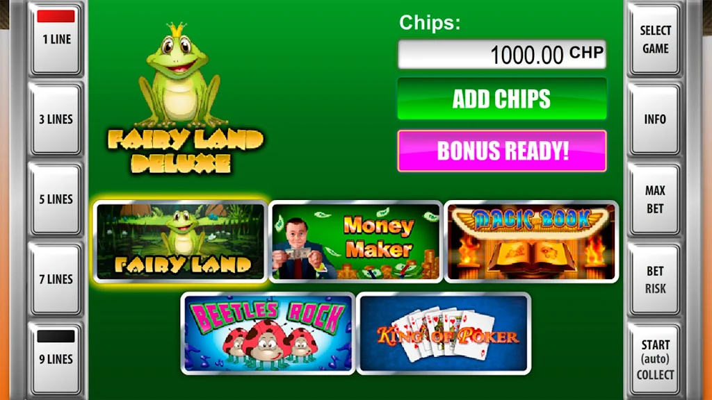Slot machines Fairy Land Deluxe ဖန်သားပြင်ဓာတ်ပုံ 0