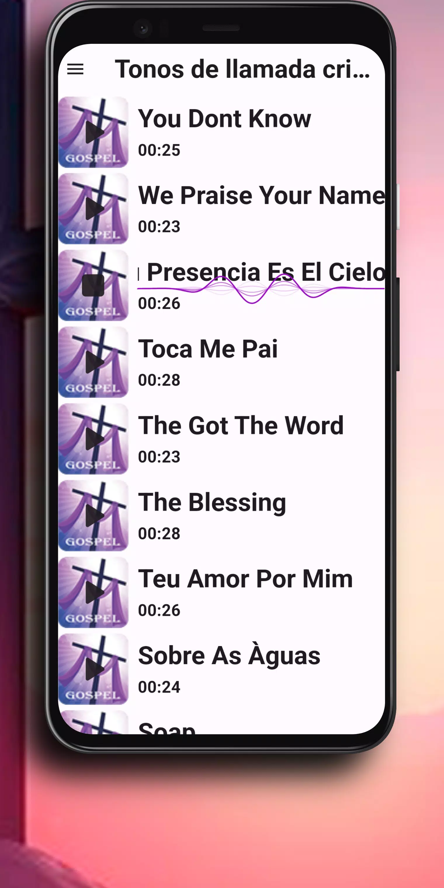 Schermata Gospel Ringtones Songs 2