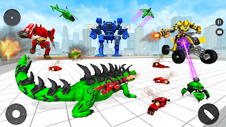 Animal Crocodile Robot Games Tangkapan skrin 2