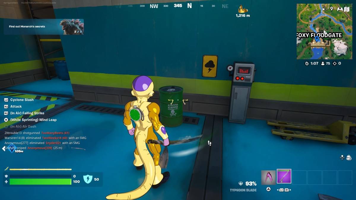 A Monarch research item in Fortnite