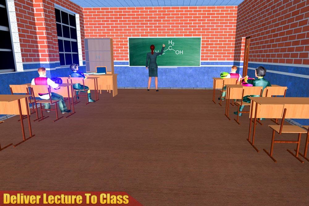 Virtual High School Teacher 3D Ekran Görüntüsü 2