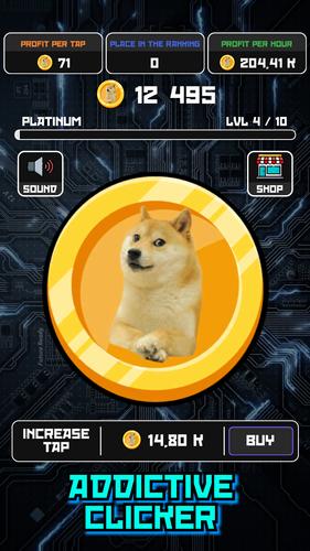Crypto Clicker Doge Coin Idle 스크린샷 1