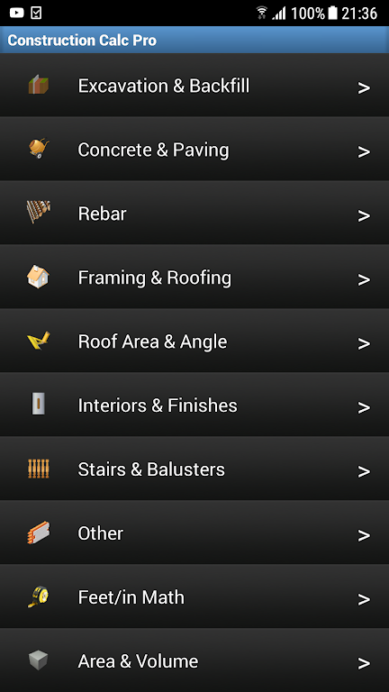 Construction Calc Pro Mod Capture d'écran 0
