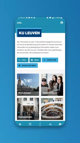 KU Leuven events Schermafbeelding 1