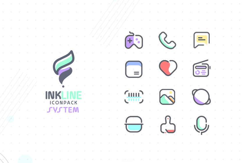 InkLine Icon Pack Mod スクリーンショット 0