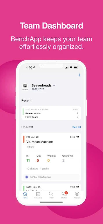 BenchApp - Sports Team Manager ภาพหน้าจอ 1