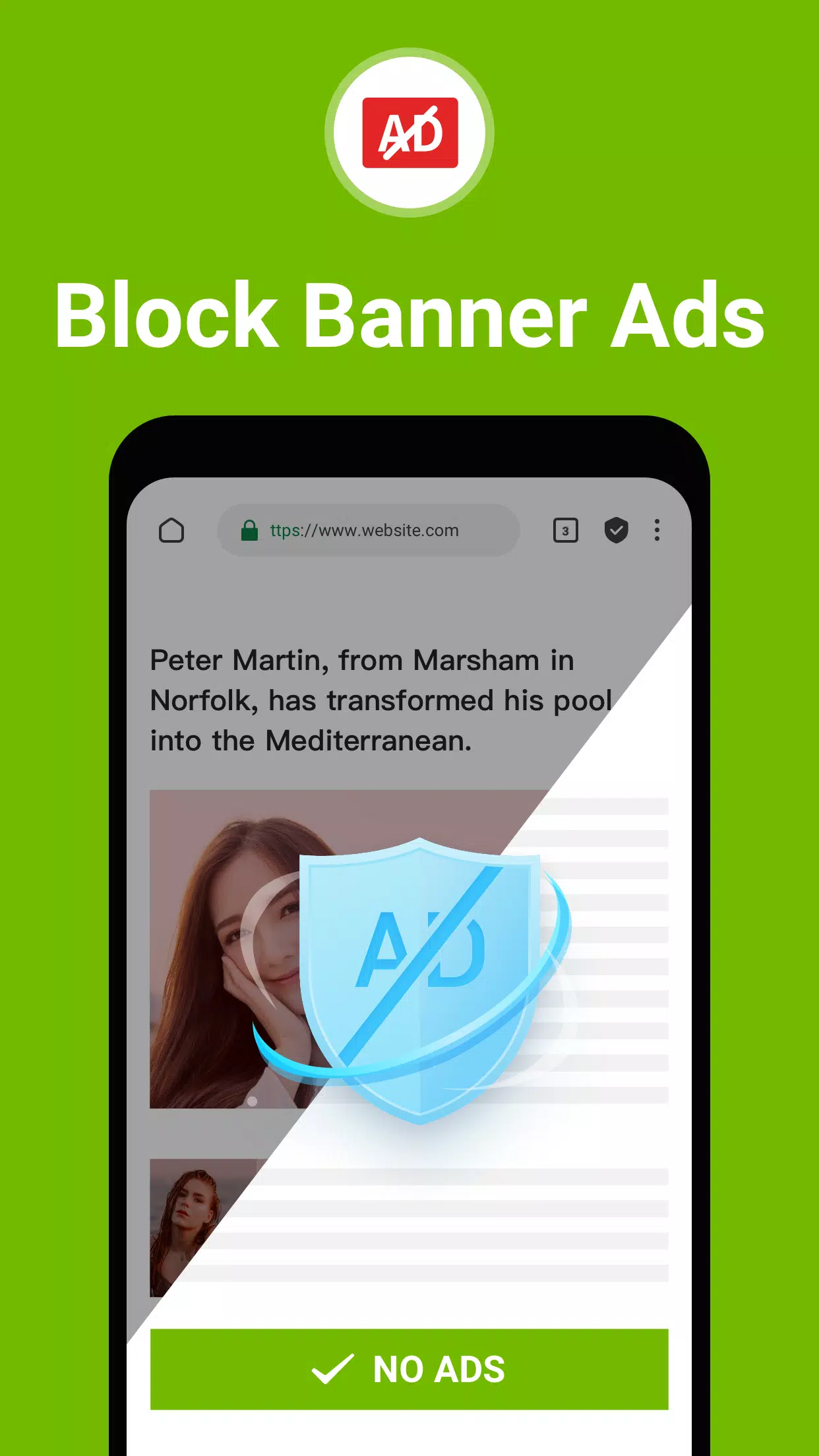 FAB Adblocker Browser: Adblock Скриншот 2