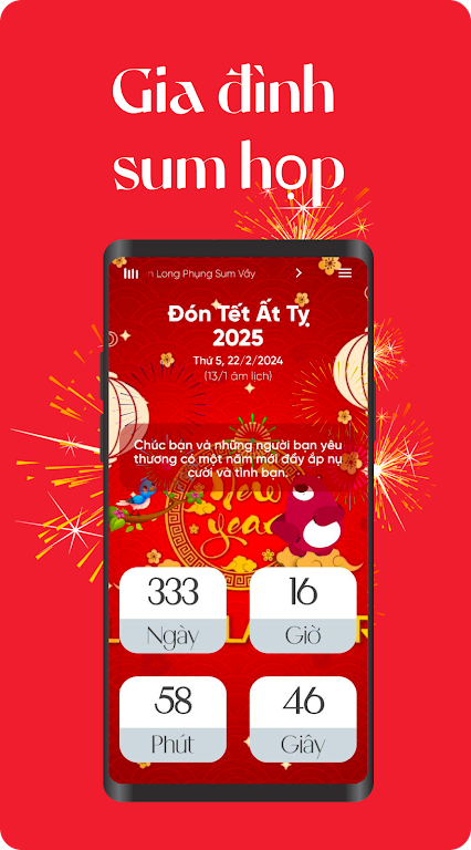 Vietnamese Tet 2025 Countdown 螢幕截圖 1