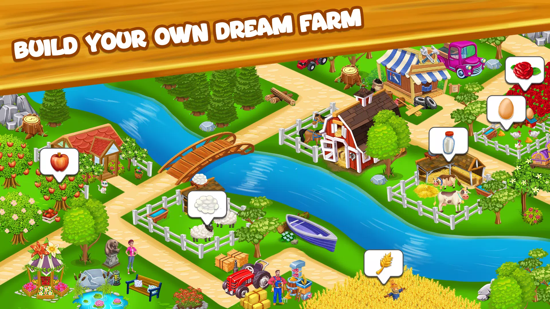 Farm Day Farming Offline Games Ảnh chụp màn hình 1